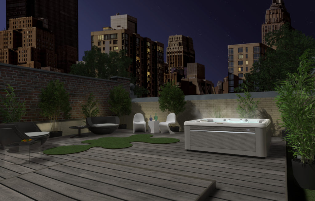 Caldera - Paradise Salina Arctic White Ash City Deck la nuit