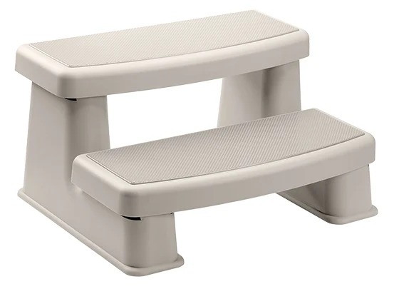 Polymer Hot Tub Steps - Parchment